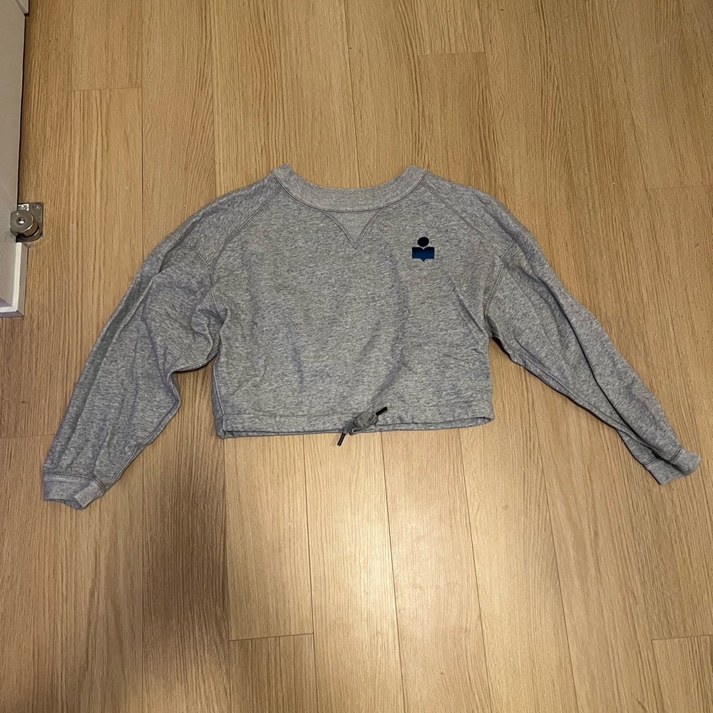 Isabel Marant Gray Cropped Sweatshirt